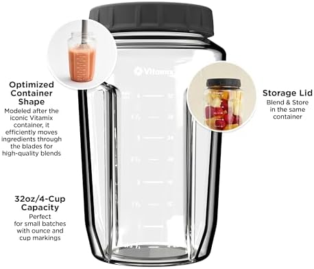Vitamix Immersion Blending Jar, 32 oz, Dishwasher Safe, BPA-Free Tritan - Image 2