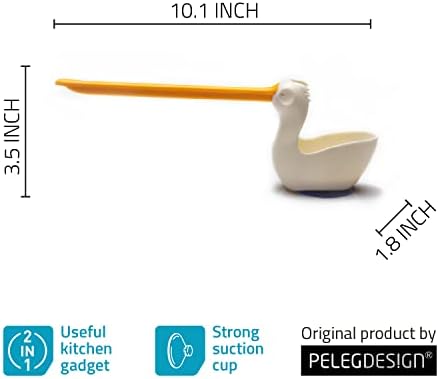 Pelix Plastic Sponge and Cloth Holder for Kitchen Sink Caddy with Suction Cup, 2 in 1 Dish Kitchen Organizer and Decor, Fits All Dish Scrubber, Sponge and Cloth Standard Size