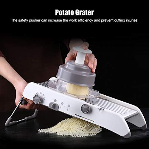 Adjustable Mandoline Slicer, Mandoline Slicer for Kitchen Stainless Steel Vegetable Chopper with 4 Adjustable Blades, Veggie Onion Tomato Slicer Julienne Cutter - Image 4