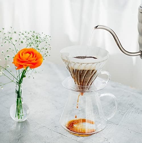 "Simply " V60 Glass Pour Over Coffee Set, Size 02
