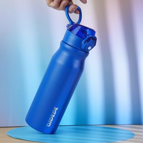 BJPKPK 25 oz Insulated Water Bottle, Straw, Handle, Stainless Steel Flask - Image 5