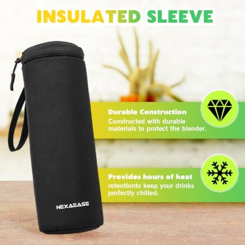 Portable Blender Personal Juicer for Shakes Smoothies with Insulated Sleeve