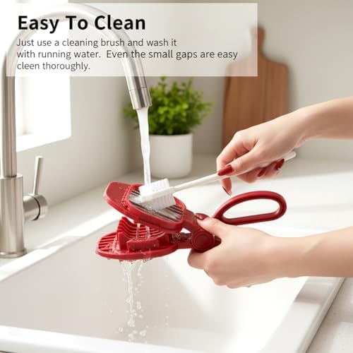 Fruit Slicer with 1 Cleaning Brush, for Strawberry, Banana, Kiwi, Mushroom, Egg Slicer with Stainless Blades and ABS Material,Rapid & Safe Slicing, Dishwasher Safe - Image 6