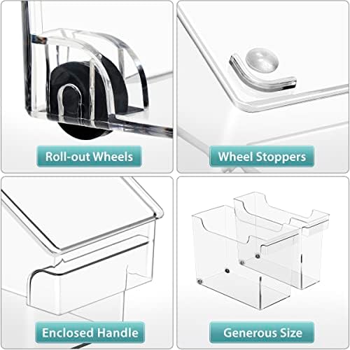 Under-Sink Organizer Bins with Wheels & Handles (2 Sizes)