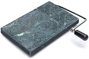 Marble Cheese Slicer, Green, 8 x 5 inch base