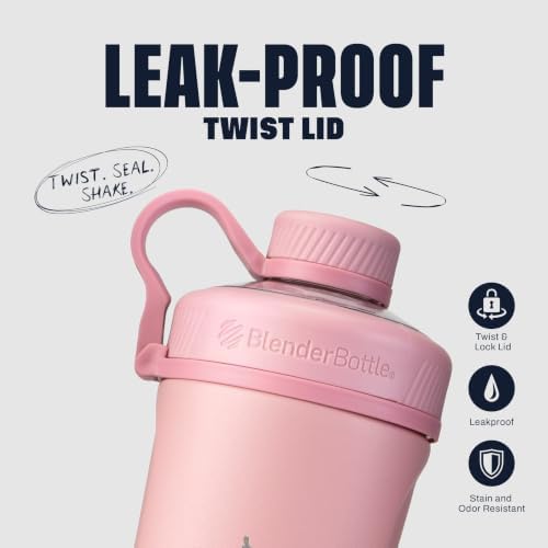 BlenderBottle Radian Stainless Steel Shaker Bottle 26 oz Rose Pink - Image 2