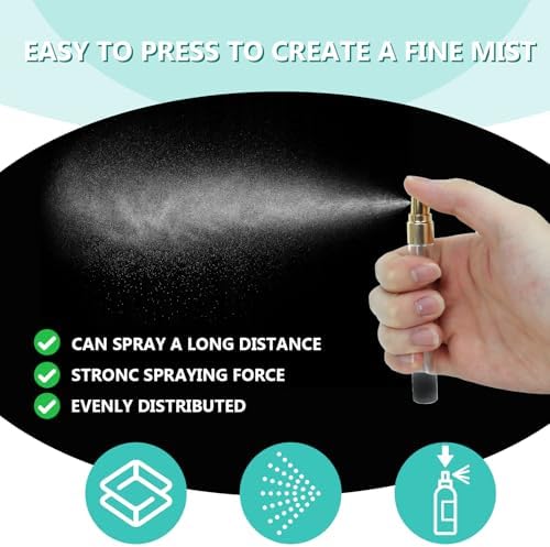 50 Pcs 10ml Perfume Sample Bottles,Refillable Glass Spray Bottles - Image 4