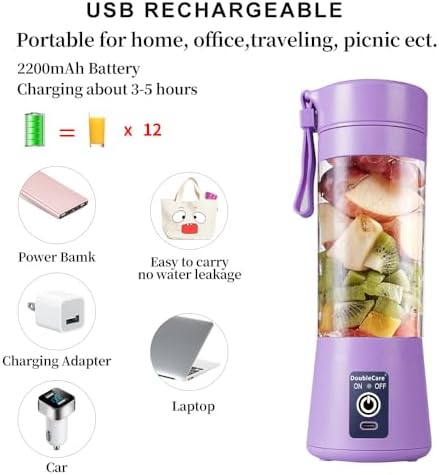 Portable Blender, Electric USB Mini Juicer Blender For Shakes and Smoothies - Image 6