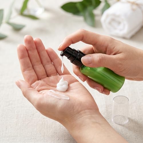 Travel Dispenser Bottle Set 10 Pack 1.7oz Clear Plastic Pump Bottles, Leak Proof Travel Size Toiletry Containers for Shampoo, Lotion, Serum & Foundation - Image 4