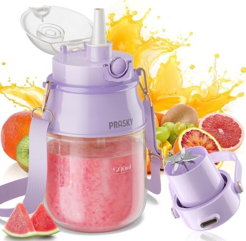 Portable Blender, Personal Blender, Type-C Rechargeable, Gym/Travel/Camping by Prasky