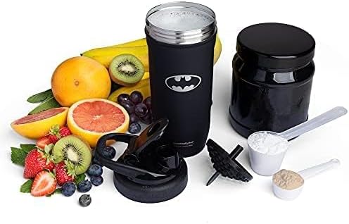 Smartshake DC COMICS 900 ml/30 oz Reforce Stainless Steel Protein Shaker Bottle | Silent Mixing | Leak-Proof Shaker Bottle | Shaker Cups For Protein Shakes | Gym Shaker Bottle | BPA-Free | Batman Logo - Image 6