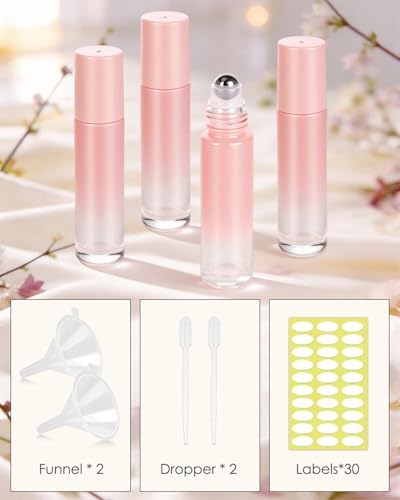 Essential Oil Roller Bottles - 12 Pack Refillable 10ml Glass Roller Bottles - Image 3