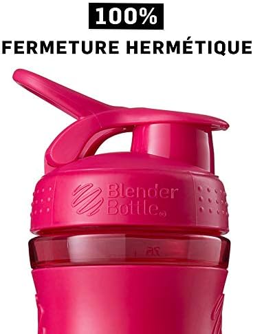 BlenderBottle SportMixer Tritan Grip Shaker Bottle, Pink/Pink, 20-Ounce - Image 6