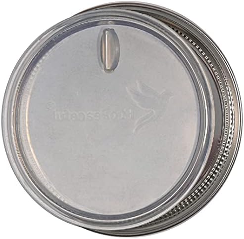 316 Surgical Stainless Steel Mason Jar Lids WIDE Mouth - Rust-proof, Airtight, Leak-proof, BPA-Free, PVC-free, Vegan, Reusable - Not for Canning