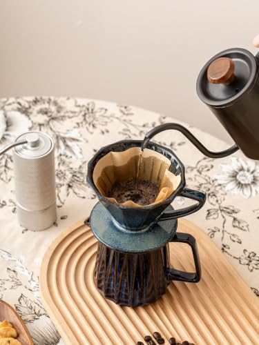Ceramic Pour Over Coffee Maker With 40 pcs Paper Filter