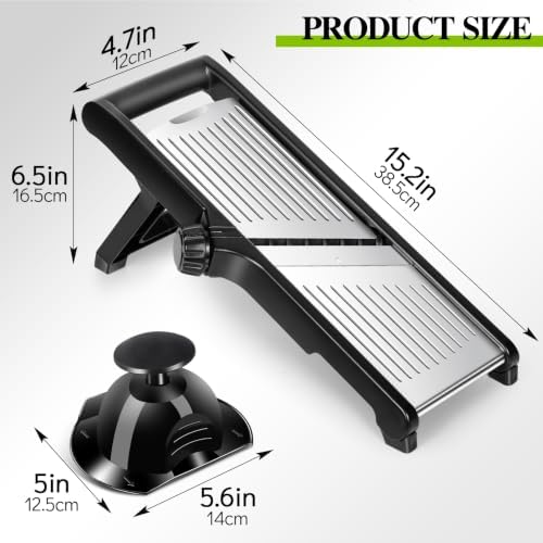 Mandoline Slicer, Adjustable Stainless Steel Vegetable Slicer for Kitchen