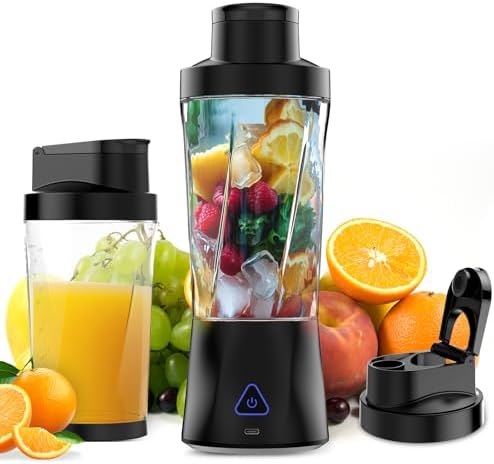 Portable Blender, 360 Watt Personal Blender Shakes and Smoothies, Black by BESNOOW