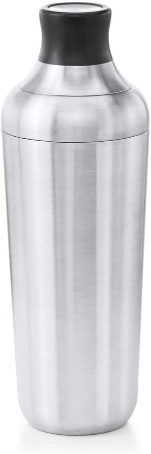OXO Steel Cocktail Shaker with Strainer, Stainless Finish - 24 oz Capacity