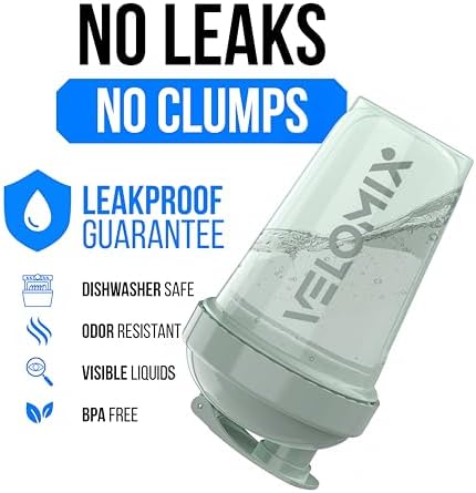 VELOMIX 2 Pack 20oz Protein Shaker Bottle for Protein Mixes, Soft Glow - Image 3