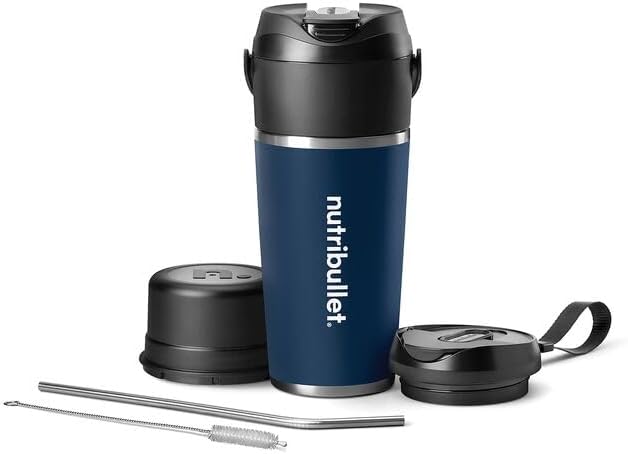 nutribullet Flip Portable Blender with Insulated Cup, Cordless, Matte Indigo, NBPB50350IND by Unknown