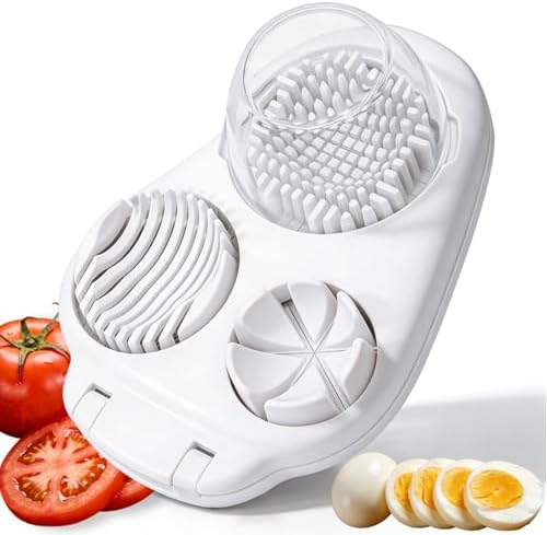 NOVANO 3-in-1 Egg Slicer, Heavy Duty Stainless Steel Egg Cutter by Novano