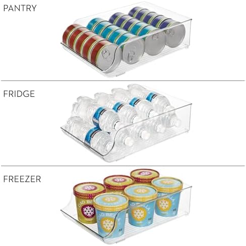 Plastic Water Bottle Organizer, Clear, 2-Pack