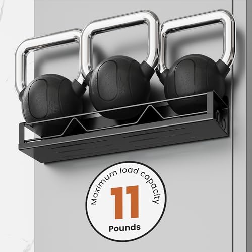 16.9 Inch Large Capacity Magnetic Spice Rack for Refrigerator Black, 4 Pack