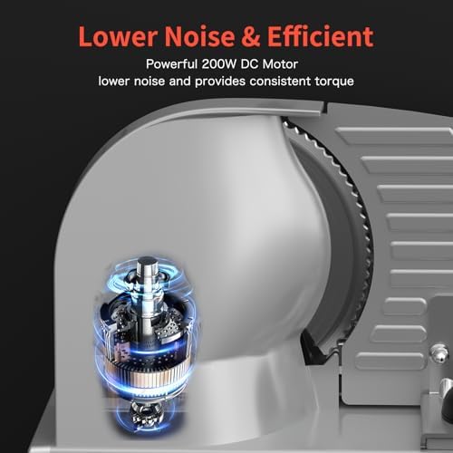 Meat Slicer Machine for Home, 200W Food Slicer with Two 7.5" Blades - Image 2