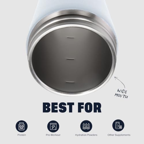 BlenderBottle Radian Stainless Steel Shaker Bottle 26 oz White - Image 5