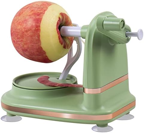 Apple Peeler with 2 Blades Replacements, Apple Peeler Slicer & Corer for Home Kitchen Quick Applesauce Pie Making