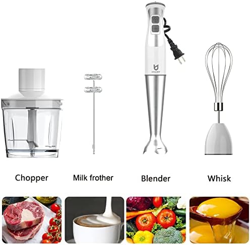 UTALENT Immersion Hand Blender with chopper - Puree Baby Food, Sauce & Soup - Image 3