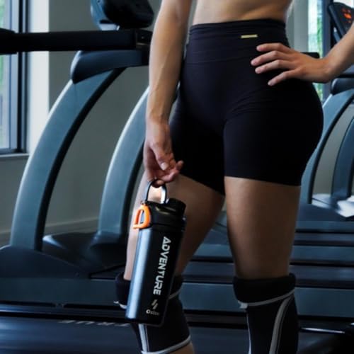 Ozizo 2 Pack Stainless Steel Insulated Protein Shaker Bottle for Protein Mixes, 28oz Leak Proof Shaker Cup with Wire Whisk Ball, Black and White - Image 3