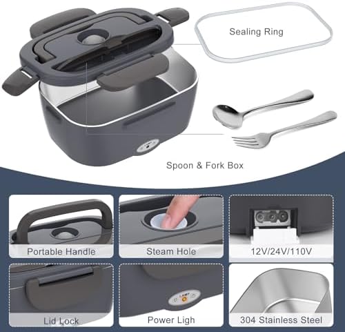 1.5L Electric Lunch Box, Heated Lunch Box Food Warmer for Adults