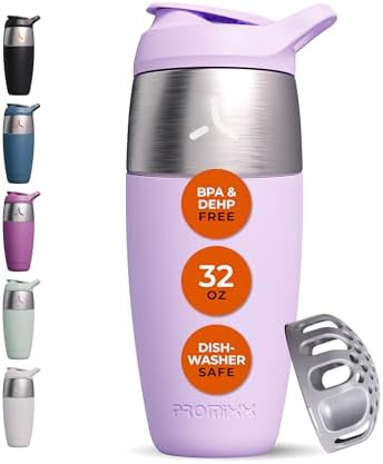 PROMIXX Pursuit Stainless Steel Shaker Bottle 32oz, Lilac by PROMIXX