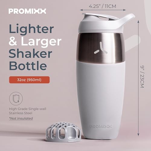 PROMIXX Pursuit Stainless Steel Shaker Bottle 32oz, Ceramic White - Image 3