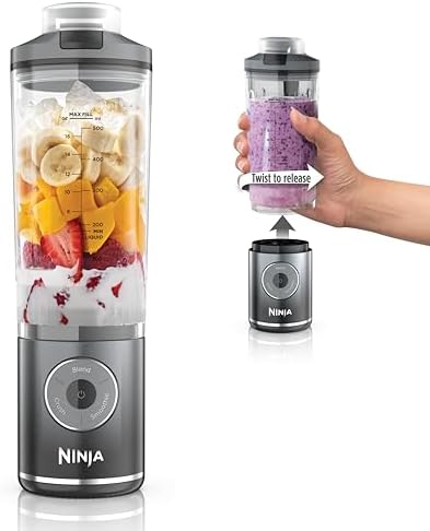 Ninja Blast Max Portable Blender, Twist & Go, 22oz, Grey, BC251GY by Unknown