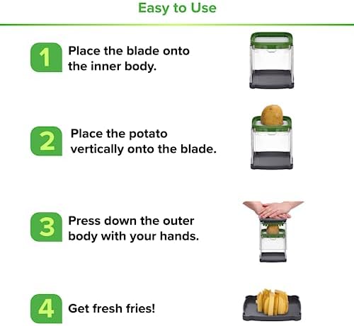 French Fry Cutter Statinless Steel - Potato Cutter (3 in 1)