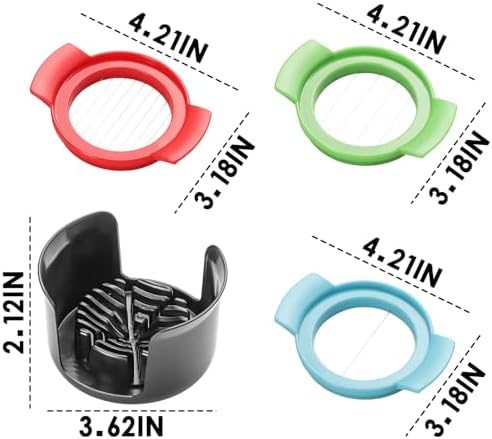 Egg Slicer for Hard Boiled Eggs，4 in 1 Multifunctional Egg Cutter,Strawberry slicer, Strawberry, Tomato, Dicer for Soft Fruit Mushroom Home Use - Image 3