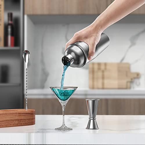 Cocktail Shaker Set,24oz Martini Shaker,Bartender Kit with Stand