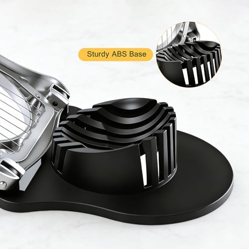 Egg Slicer for Boiled Eggs Strawberry Cutter with Stainless Steel Wire - Image 2