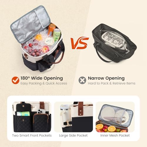 Insulated Lunch Box for Women,Large Adult Lunch Cooler Bag Women