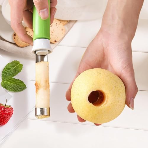 2026 New Stainless Steel Red Bell Pepper Seed Corer, 2 in 1 Apple Corer and Peeler Tool, Multi-Purpose Apple Corer for Home Kitchen, Vegetable Fruit Kitchen Gadget (C-3PCS)