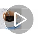 Ceramic Pour Over Coffee Maker with 40 Count Melitta Filters - Elegant Single Serve Coffee Dripper for Rich Brewed Pour Over Coffee - Base Measures 4", Height 3" - Brews 8-16 oz