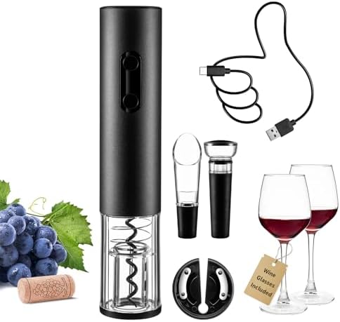 Electric Automatic Wine Bottle Opener Set, Rechargeable Wine Opener Set