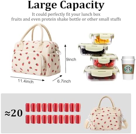 Insulated Lunch Bag for Women Men Large Reusable Lunch Box Adult Leakproof Portable Cooler Tote Bags for Work Picnic