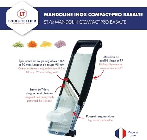 BRON COUCKE Professional Mandoline - Stainless Steel - Slices Fruits and Vegetables - French Fries and Julienne - Adjustable Thickness - Image 2