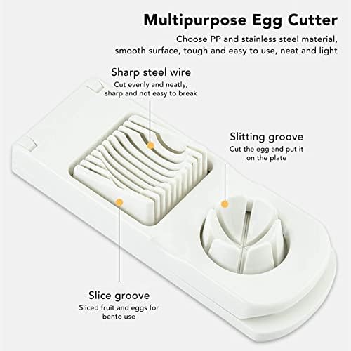 Egg Slicer Cutter, 2 in 1 Small Fruit Banana Slicer Strawberry Egg Cutter Home Kitchen Bar Tool Upgraded Egg Slicer Heavy Duty Aluminium Slicer Egg Slicer for Hard Boiled - Image 4