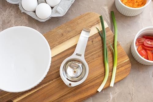 Fox Run Stainless Steel Egg Yolk Separator For Raw Eggs, 6.75” x 1.75” x 1” - Image 3