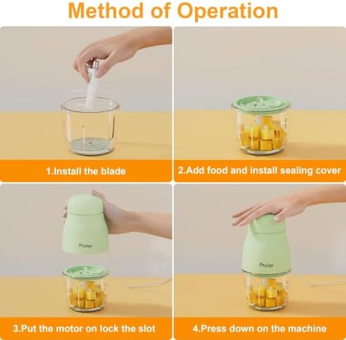 Upgraded Baby Food Maker, 10oz Food Processor with 8 Blades, Quiet Fast Blending, Food-Grade Glass Bowl, BPA-Free, Leak-Proof Sealing Design, Easy to Clean Baby Food - Image 5