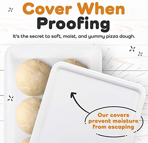 Pizza Dough Proofing Box, Commercial Grade 17.25" x 13", 2 Trays and Covers
